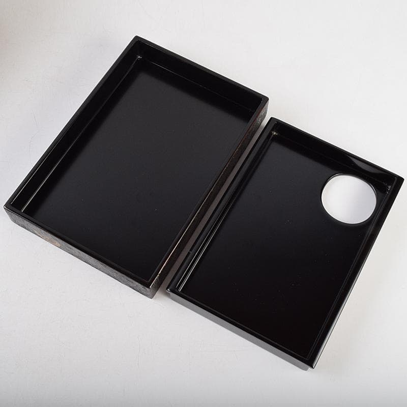 茶道具　前端雅峯作　錆塗茶箱　祥豊造　茶碗など　九点　一式　共箱　M　R9463