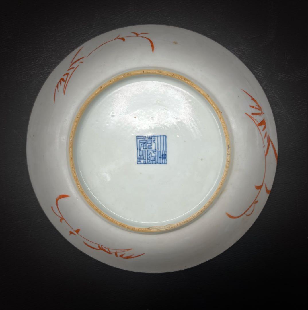 中国美術 古玩 大清乾隆年製 什錦大盤 中国磁器