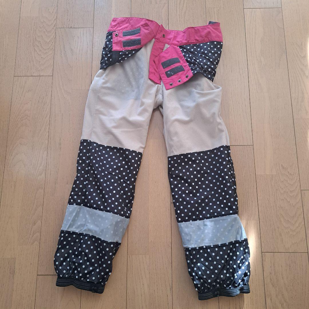 ★M★SiROP★スノーボードウェア★上下セット★黒×ピンク★水玉★レディース★