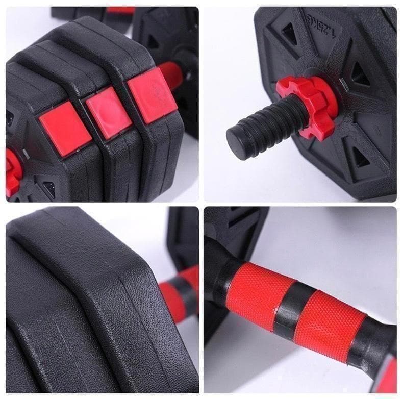 計50kg｜バーベルにもなる角型ダンベル 25kg×2個セット 可変式 A4