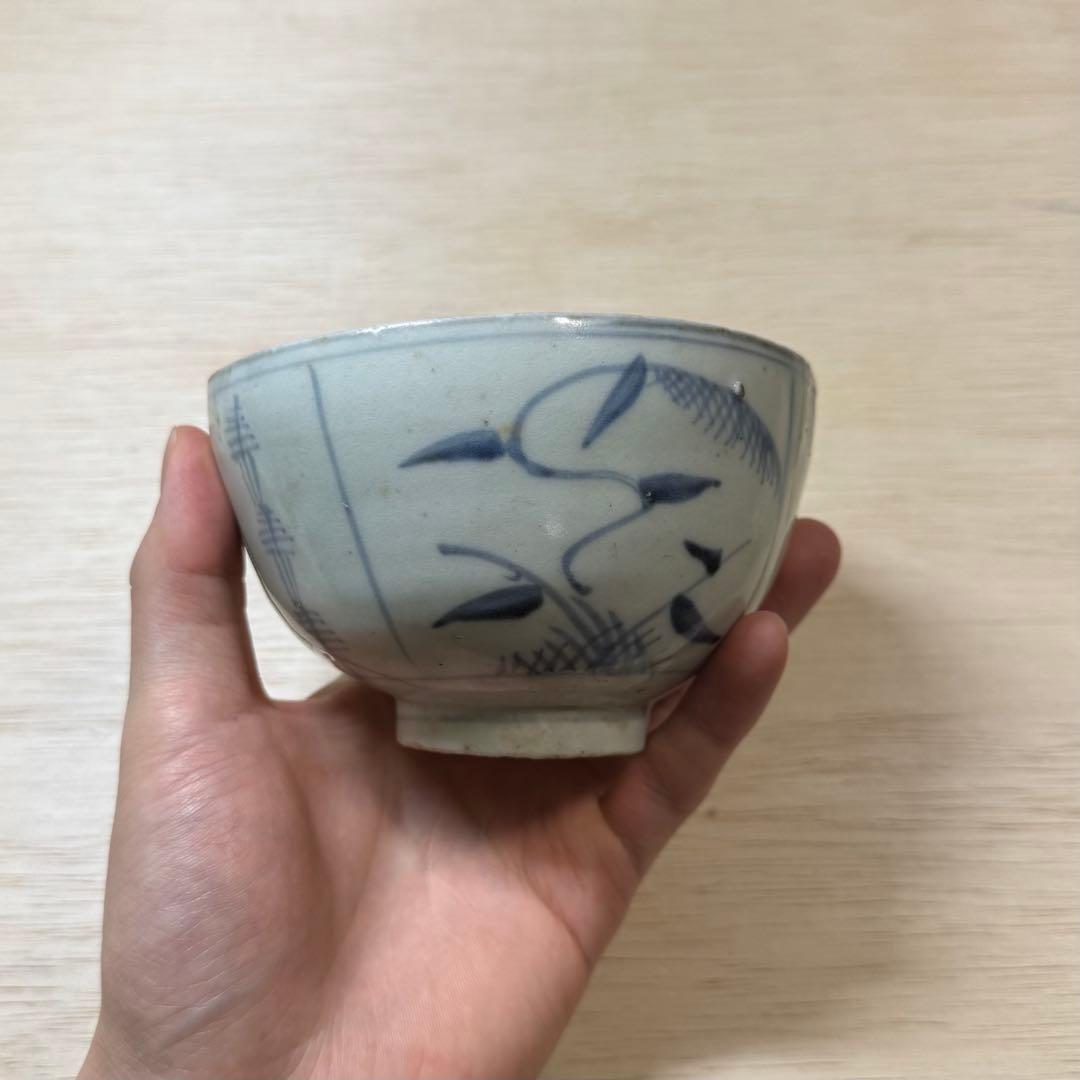 初期伊万里 染付 茶碗 江戸時代 金継ぎ 古唐津 古伊万里 古美術 骨董 陶片