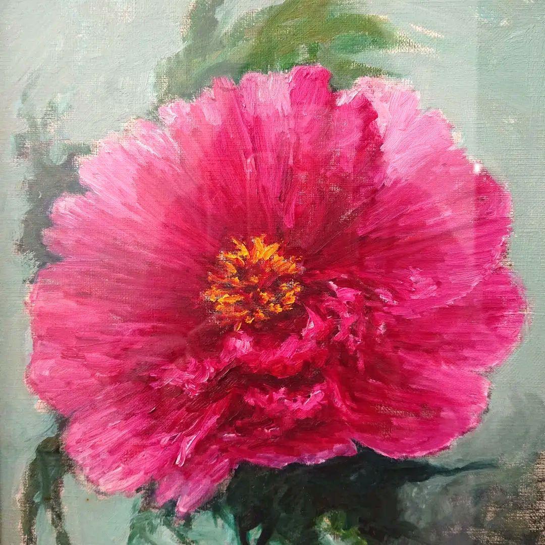 絵画 油絵 花 ダリア 油彩 F4号