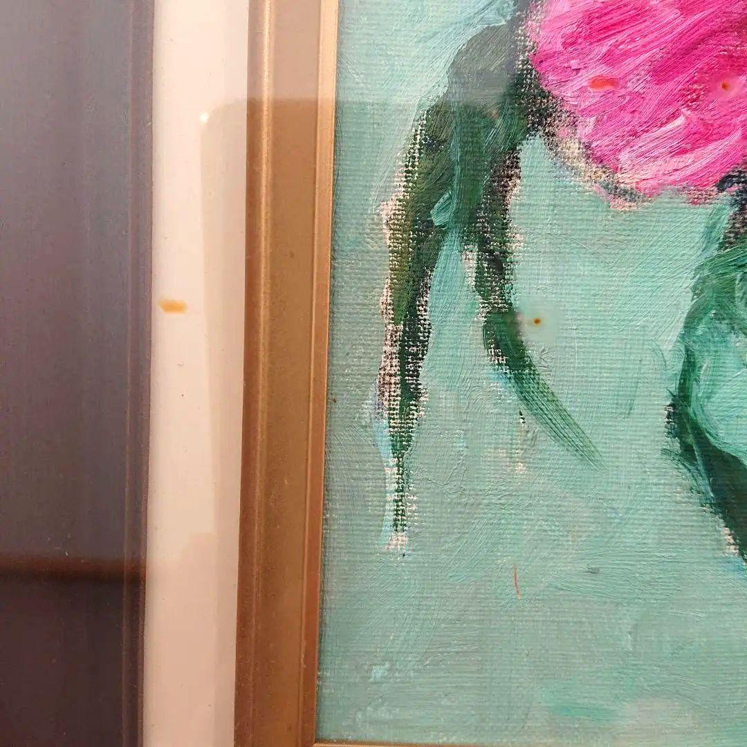 絵画 油絵 花 ダリア 油彩 F4号