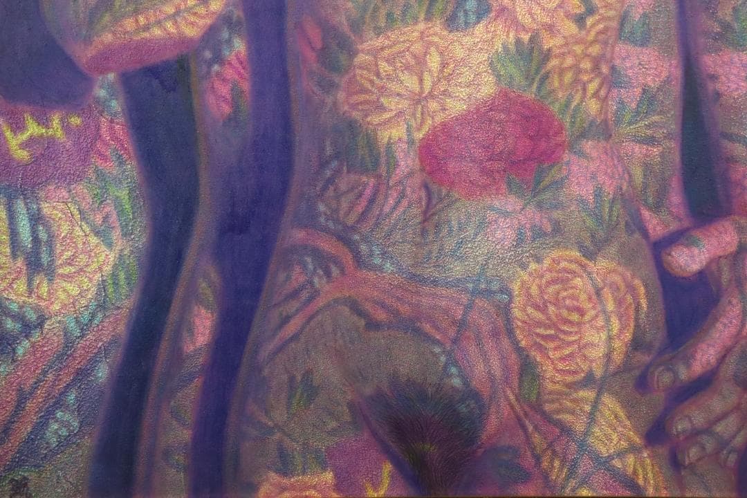 真作保証 稲垣孝二 「合体」 油彩30号 日動画廊取扱大作作品 タトウ箱付