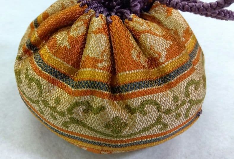 期間限定特価 茶道具 茶入 内海茶入 長緒茶入 仕服 段花兎紋 正絹 新品