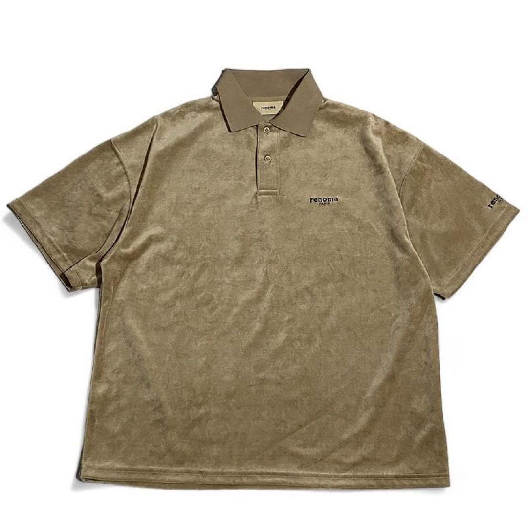 【希少】renomaレノマ ベロアセットアップ 半袖ポロシャツＬ＆ハーフパンツＭ