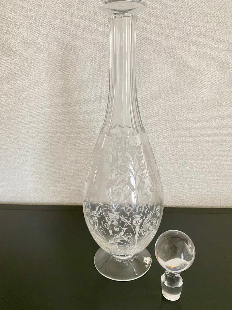 空きボトル　モネ ジョセフィーヌ デキャンタ クリスタルガラス　蓋あり