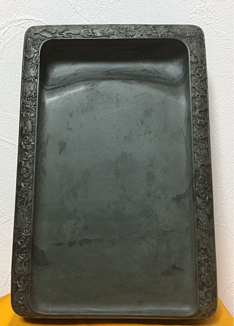 【古硯】緑端渓硯 乾隆五十三年(1788) 仲春月 小山一桂 刻名