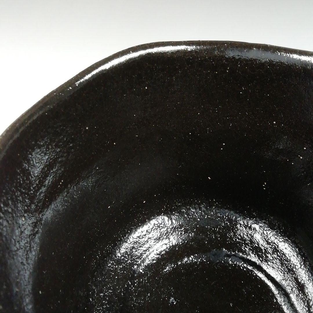 Ｗ１６２　茶碗　『黒楽　筒茶碗』『緑山 造』　共箱　抹茶碗　茶道具