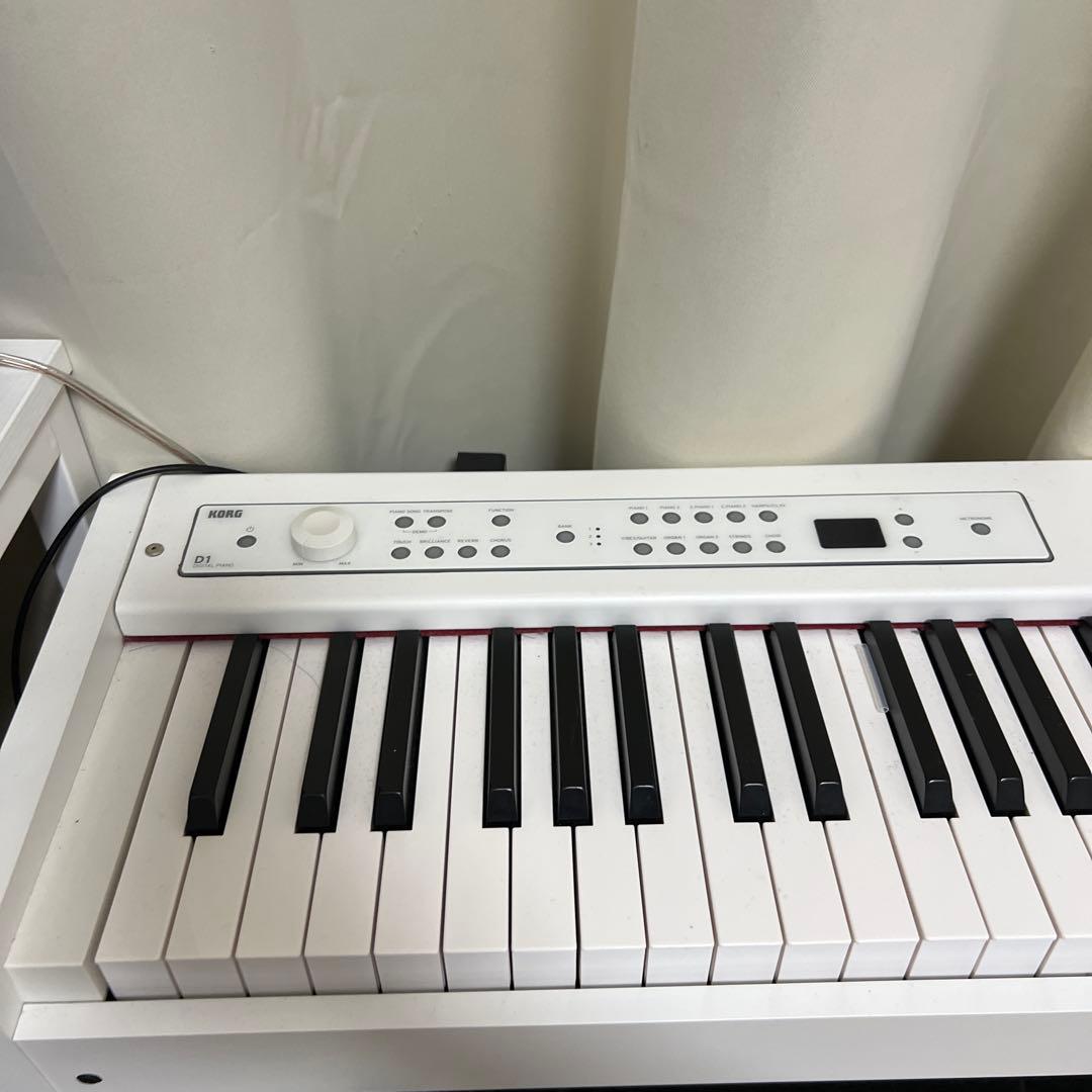 【難あり】KORG 電子ピアノ D1 白 ケース付き コルグ