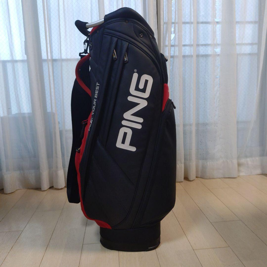 PING キャディバッグ ブラック・レッド