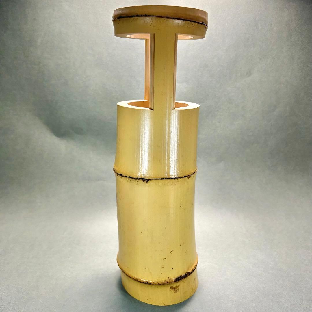 花入　『久田宗也書付　置筒竹花入』　あさきり　尋牛斎　お茶道具　書付箱　工芸品