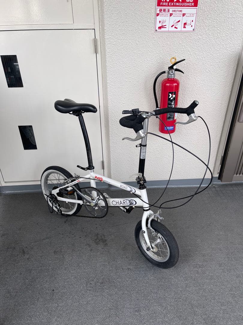 希少 CHARI-Q チョロQ 折りたたみ自転車 ホワイト　チャリQ ミニチャリ