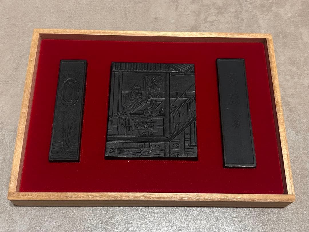 お*う様 新品 未使用 中国 書道用具 固形墨 胡開文薇墨 金字 ヴィンテージ