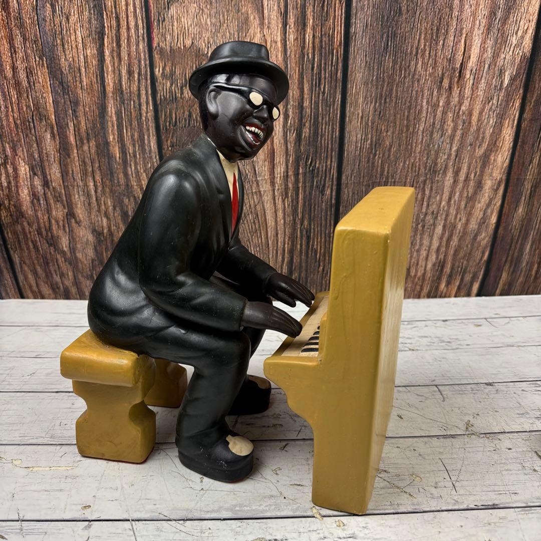 ジャズバンド 置物 黒人バンド 陶器 JAZZ 黒人楽団 6体まとめ