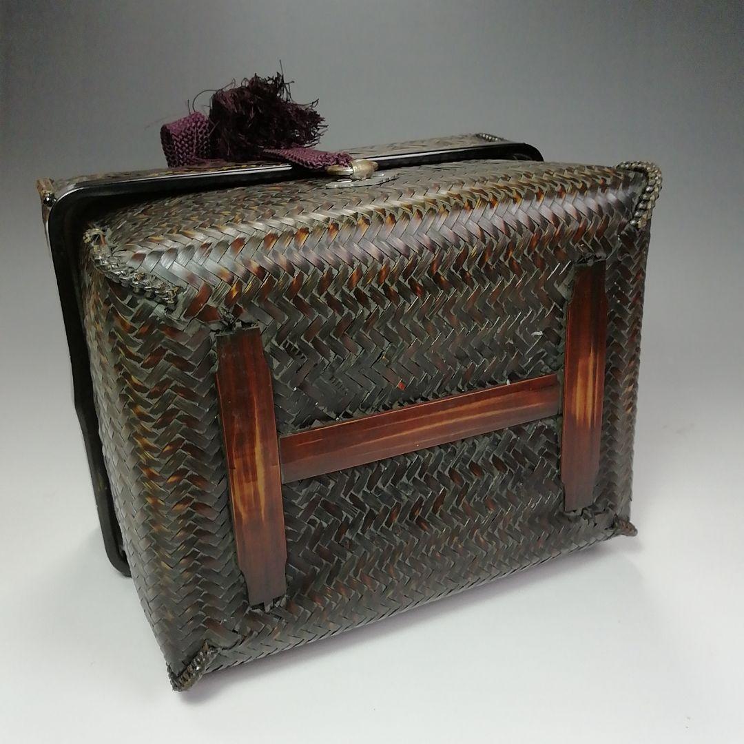 Ｓ４０４　御所籠　『和田鱗司作』『竹編』『茶篭』『茶器揃』　共箱　茶道具