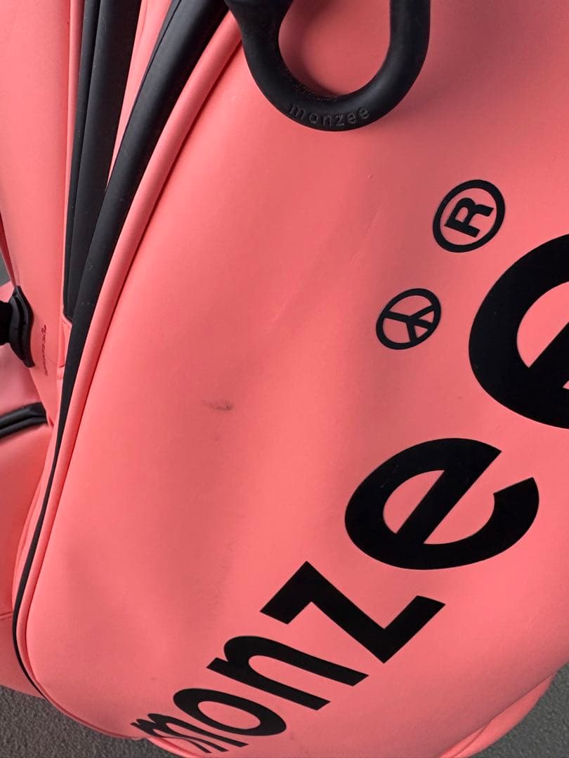 babu-uuuumonzee モンジーキャディバッグ　サーモンピンク
