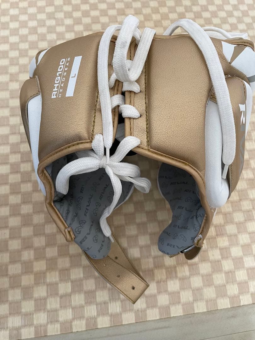 Rival(ライバル)RHG100 ヘッドガード/ホワイト×ゴールド