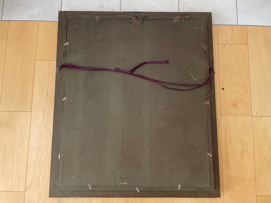 島田稔 【出漁準備】 20号 大判作品 油絵 肉筆 直筆サイン 油彩 ○無所属