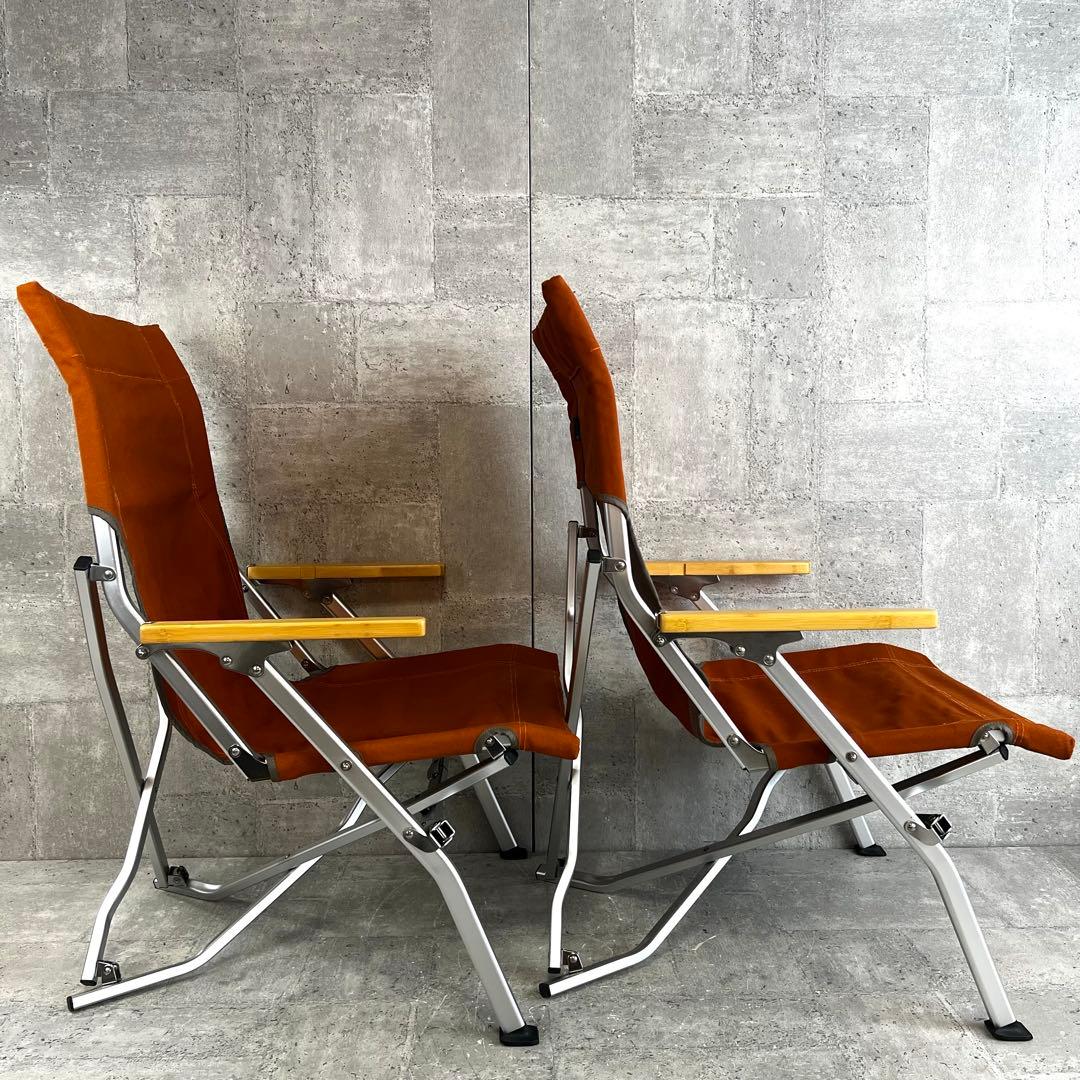 希少カラー/廃盤品 peak ローチェア30 オレンジ 2脚セット