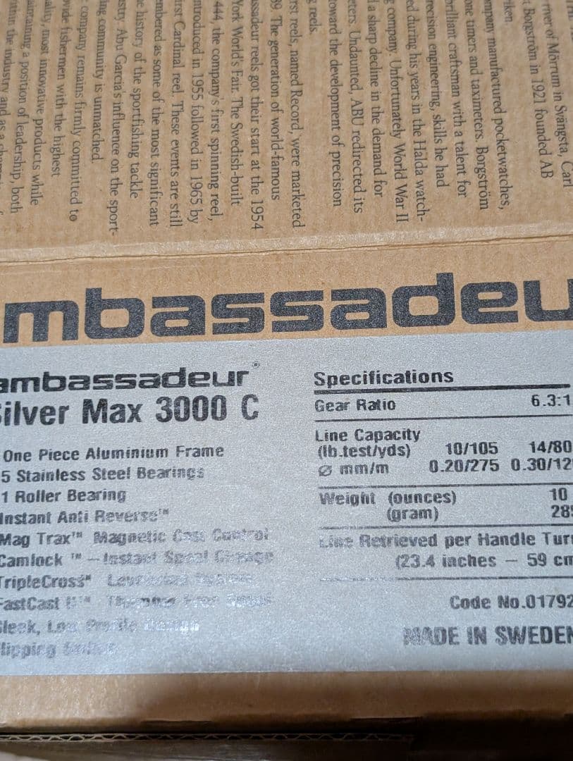 未使用品ambassadeur Silver MAX 3000C