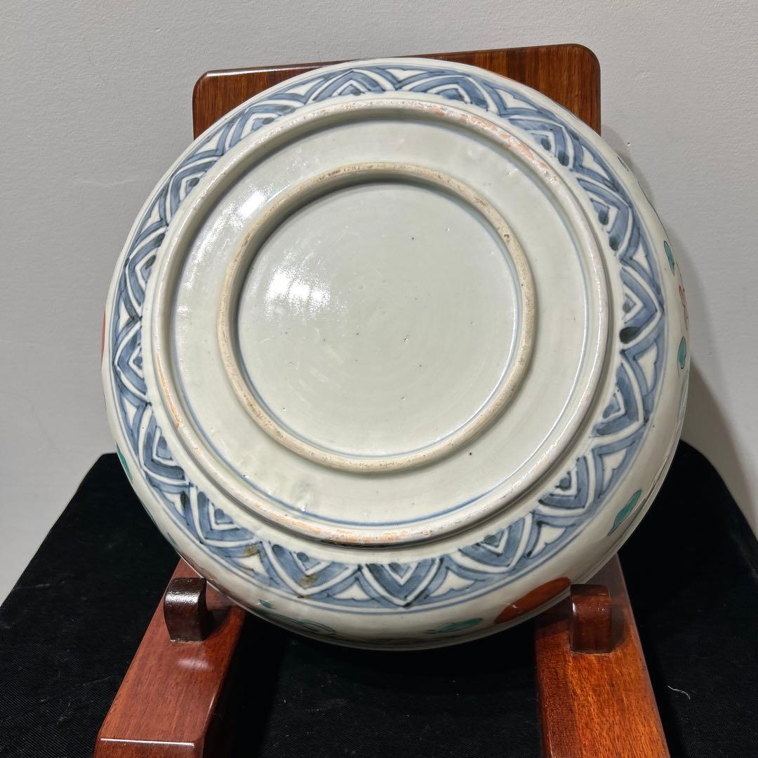 古赤絵　時代物　直径　27cm 深さ8cm