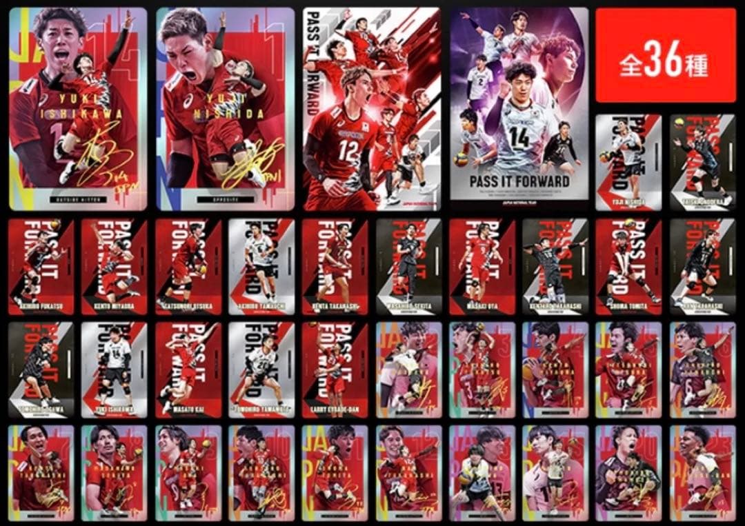 バレーボール男子日本代表　カード全36種
