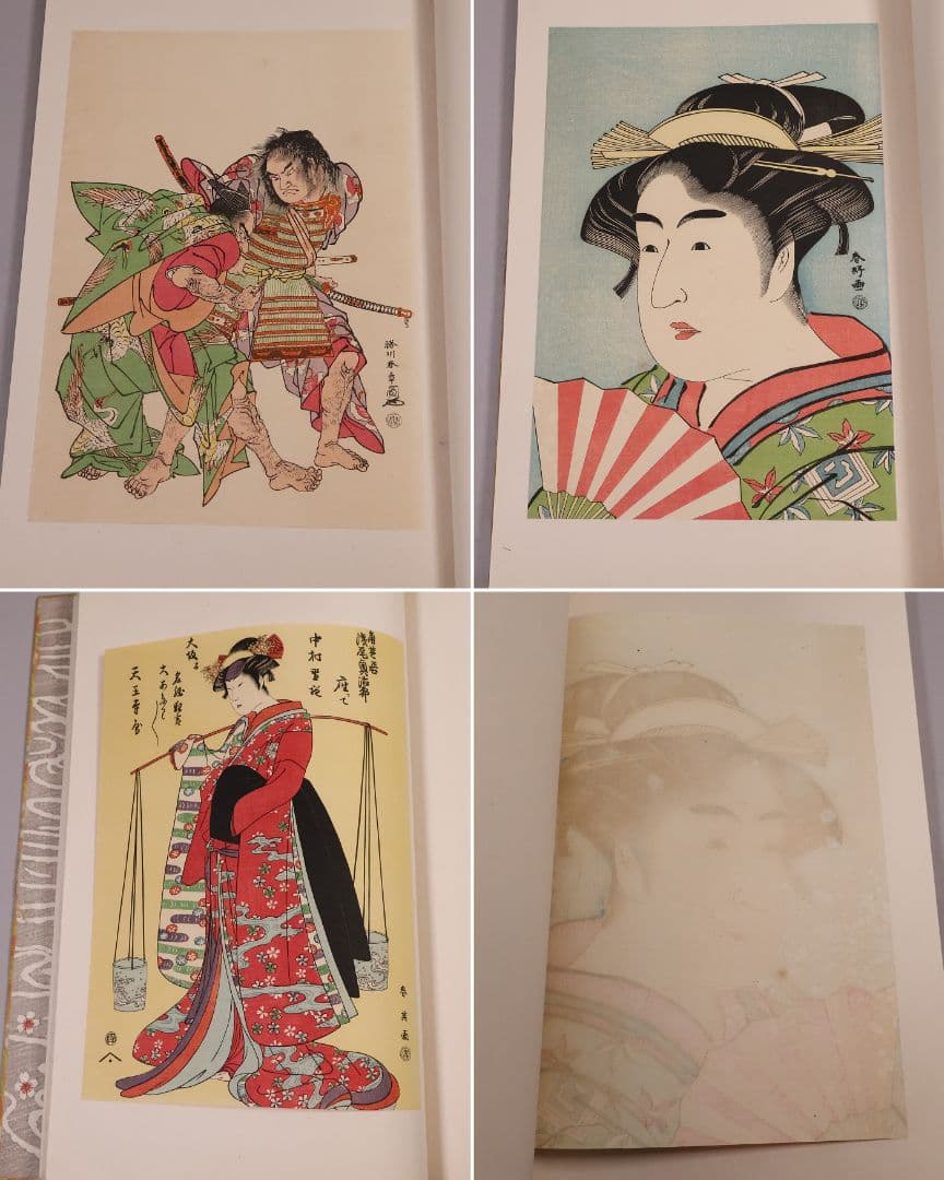 【２】手摺木版画 大正 浮世風俗やまと錦絵 橋口五葉 60図3冊揃【CM419】