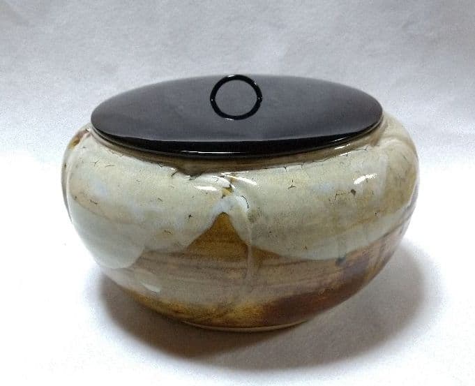 茶道具 水指 捻梅水指 松阪 萬古焼 佐久間勝山 表千家 即中斎好