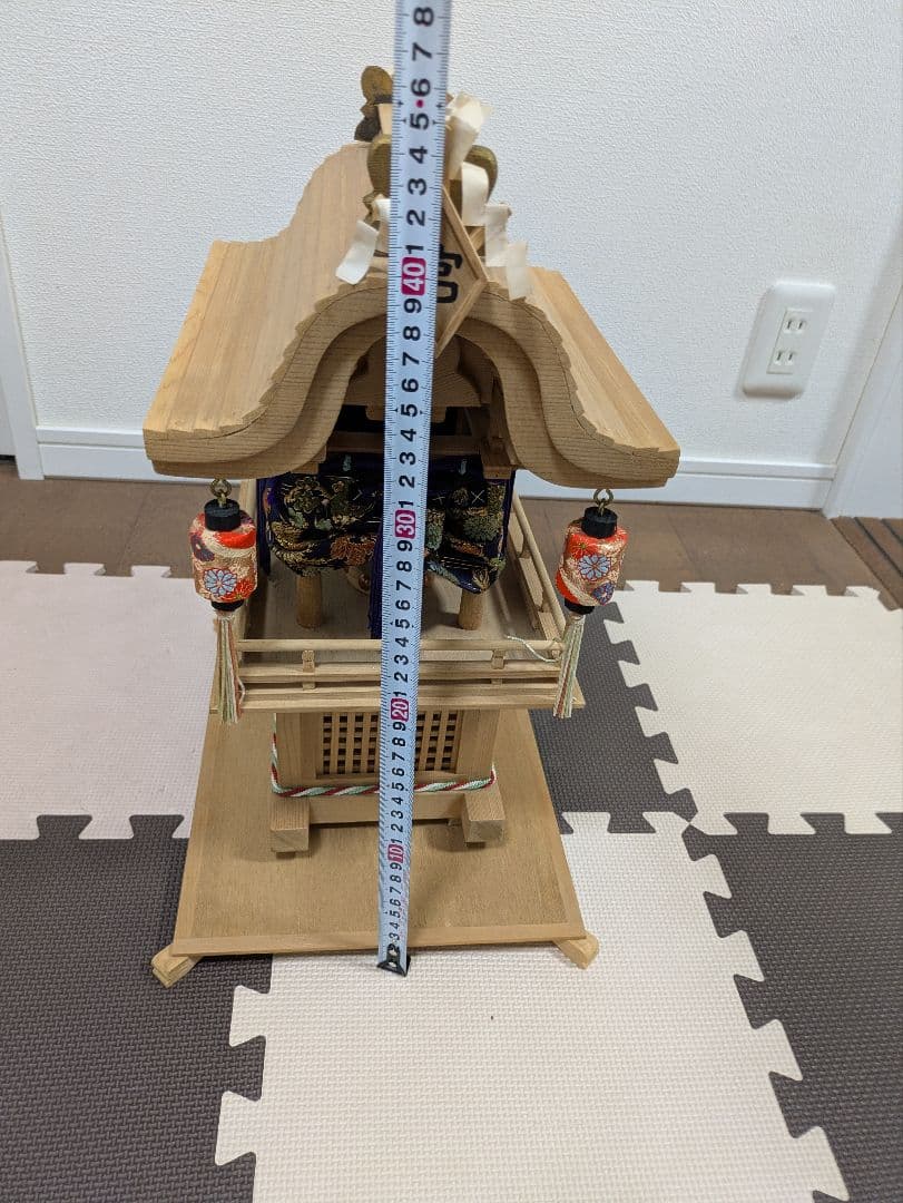 木製 ミニチュアだんじり 台座付き