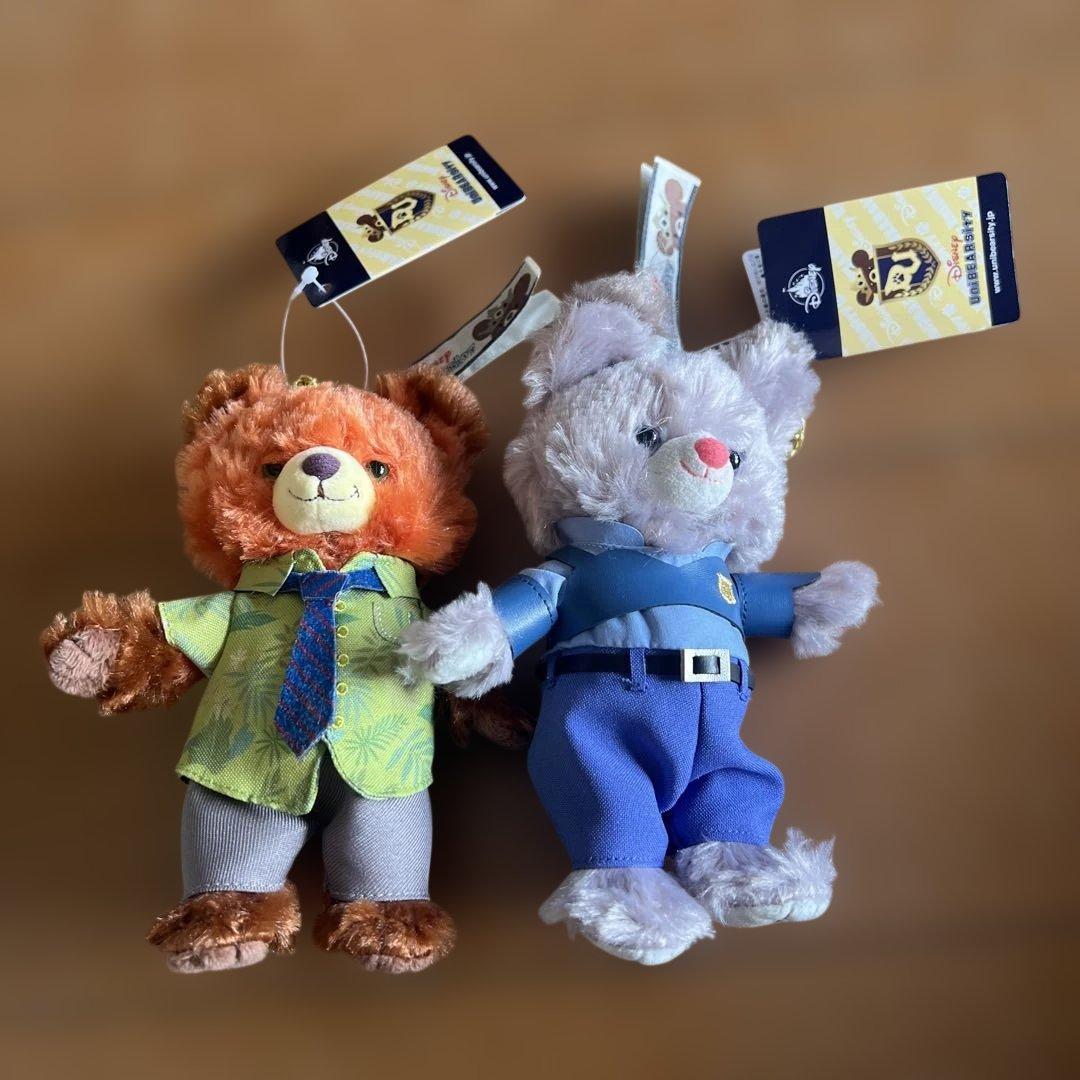 ユニベアシティ ズートピア ニック ジュディ ぬいぐるみキーホルダー ディズニー