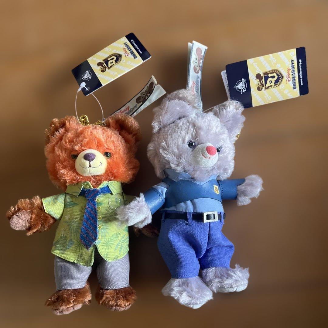 ユニベアシティ ズートピア ニック ジュディ ぬいぐるみキーホルダー ディズニー
