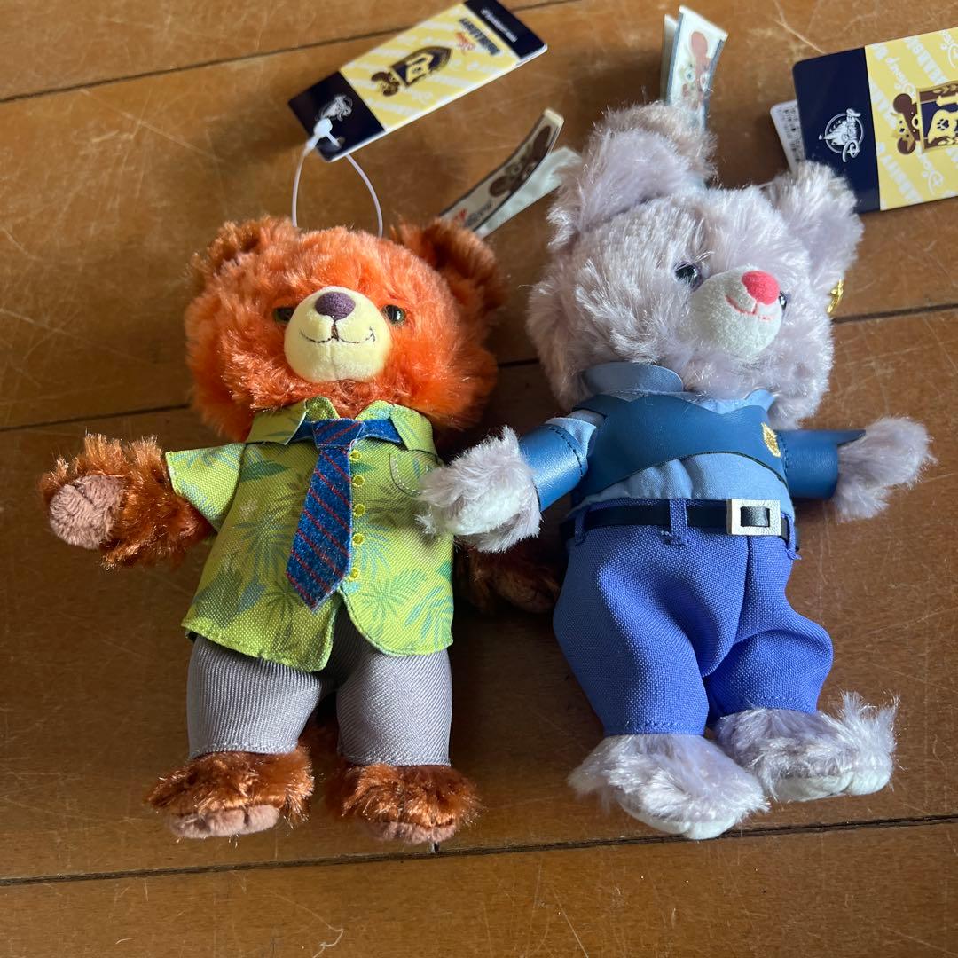 ユニベアシティ ズートピア ニック ジュディ ぬいぐるみキーホルダー ディズニー