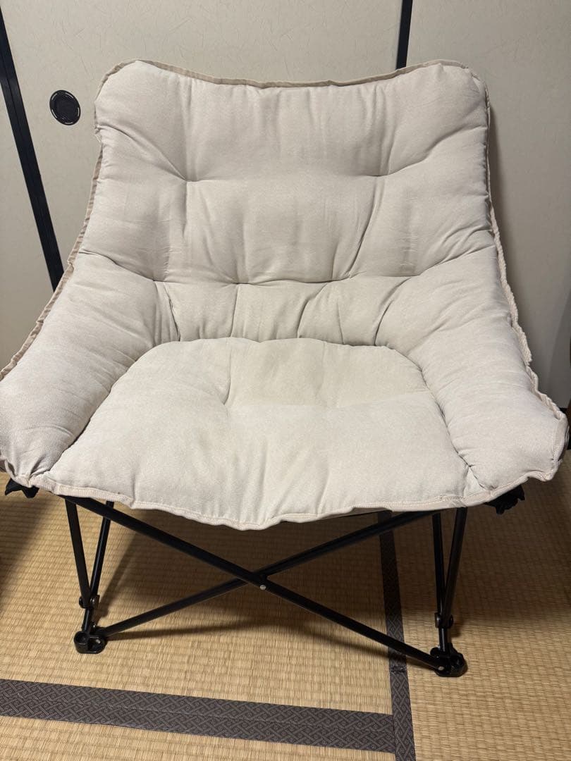 ニトリ　バタフライチェア　ワイド　折りたたみスツール　オットマン　セット