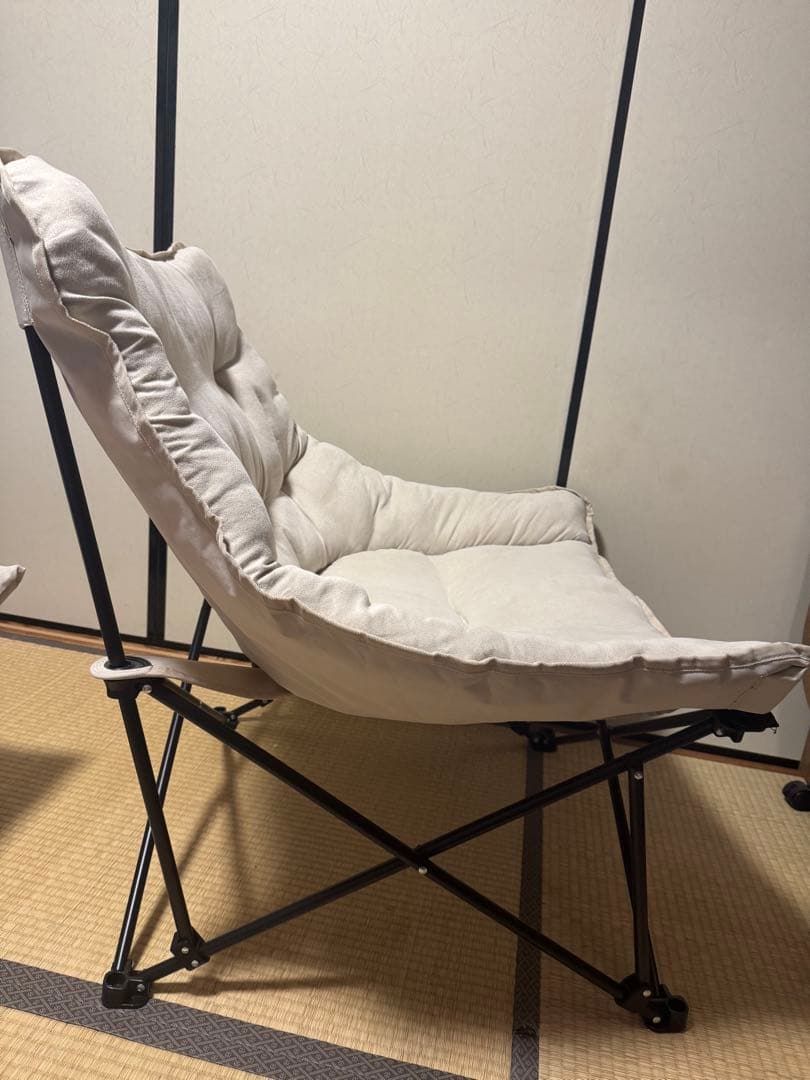 ニトリ　バタフライチェア　ワイド　折りたたみスツール　オットマン　セット