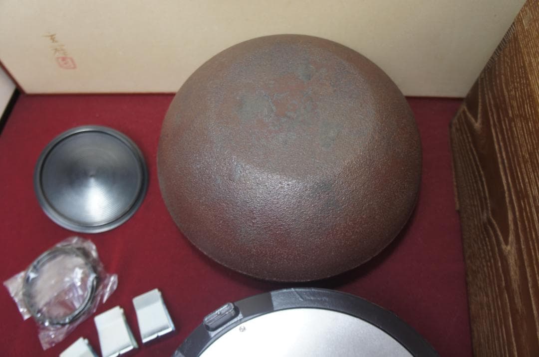 専用☆美品 桑色置炉 在銘 独楽釜 置炉用600W 炭型 電熱器 送料込み