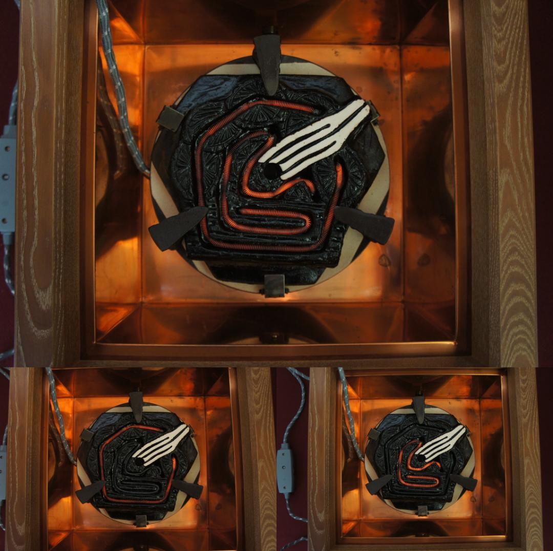 専用☆美品 桑色置炉 在銘 独楽釜 置炉用600W 炭型 電熱器 送料込み