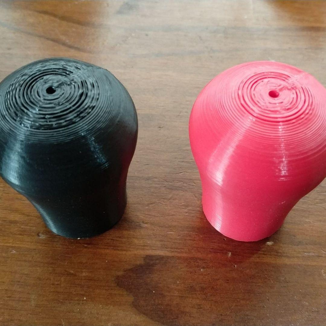 ハンドメイドノブ　TPR（ラバー素材）タイプB6　ライトブラウン2個