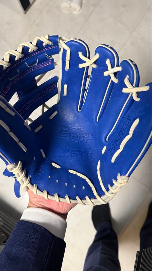 ZETTゼットプロステイタス軟式用グローブ（オーダー源田モデル）某有名店型漬け済