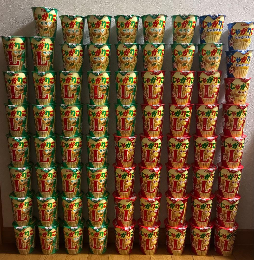 送料込み　じゃがりこLサイズ　ノーマルサイズ　計71個セット