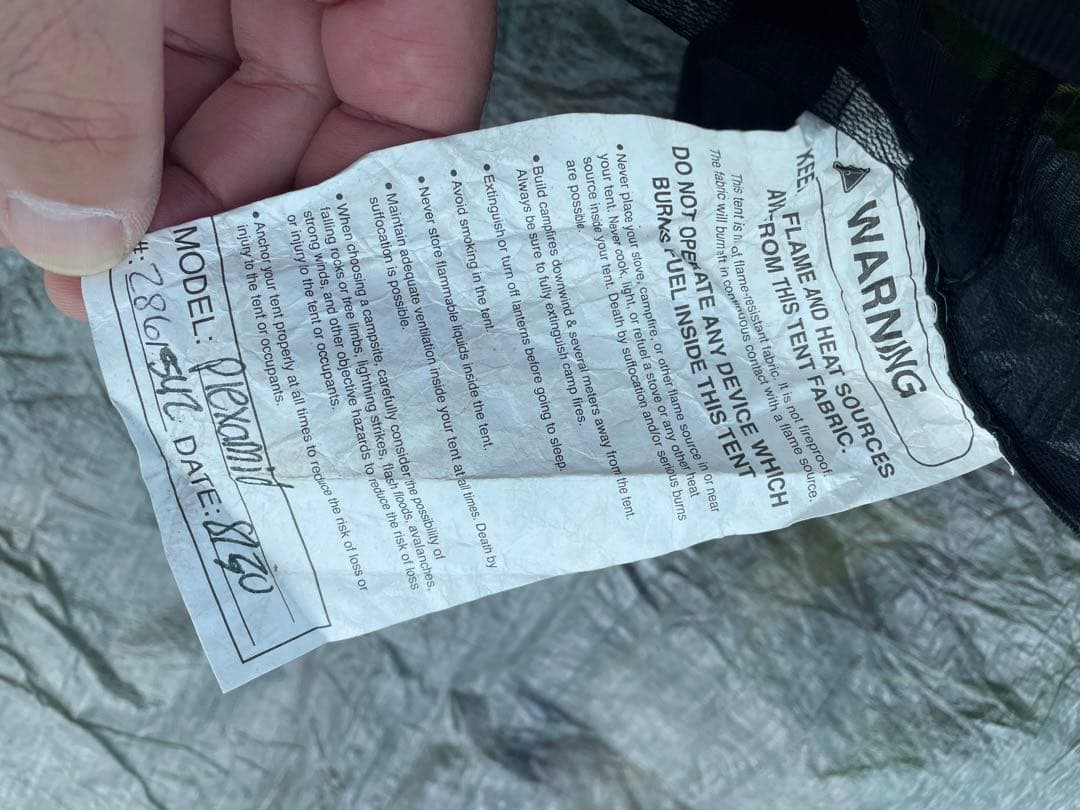 Zpacks Plexamid Tent DCF製 ULテントUSED品