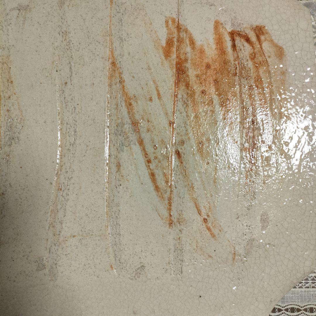 北大路魯山人造　志野焼　懐石道具『梅花隅切皿』桐共箱付