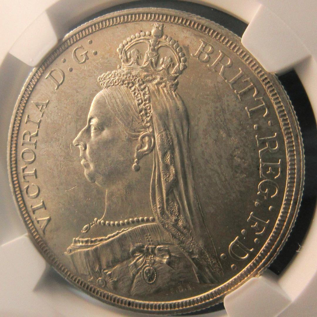 1887 イギリス クラウン 銀貨 ゴールデンジュビリー NGC 