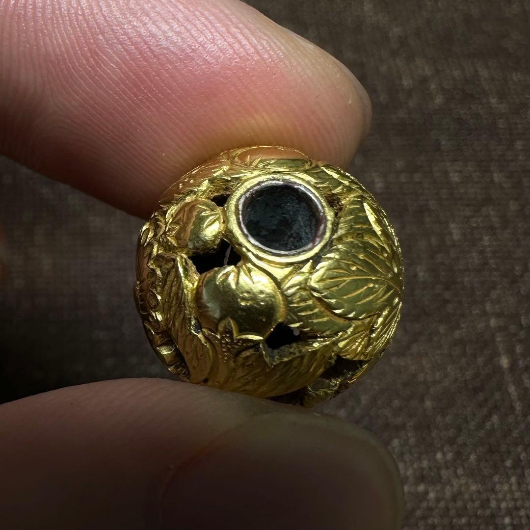 金緒締　緒締　玉　金工　工芸品　江戸　骨董古美術