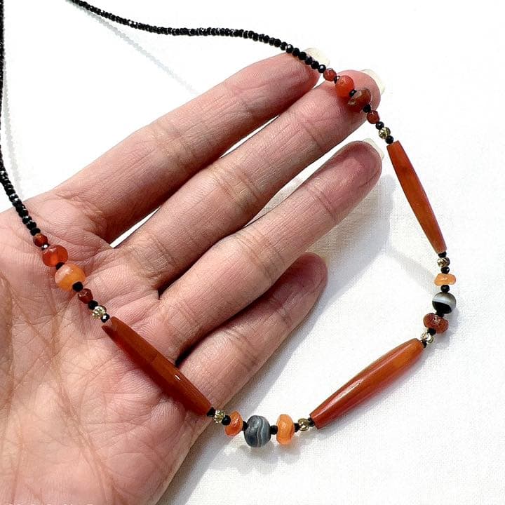 ✴︎希少✴︎ アンティークネックレス オリジナルデザイン カーネリアン