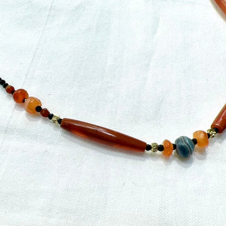 ✴︎希少✴︎ アンティークネックレス オリジナルデザイン カーネリアン