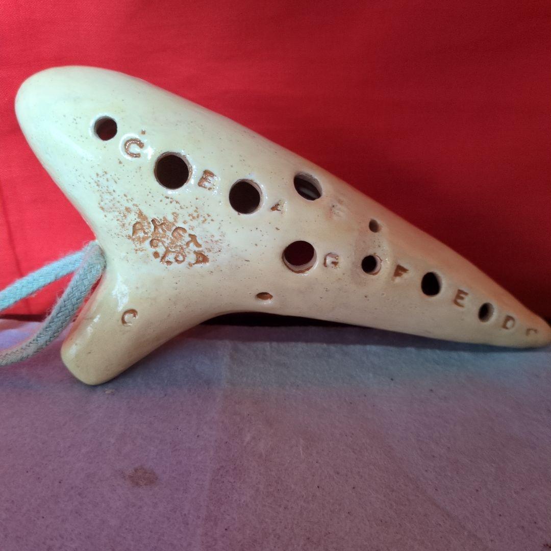 陶器製オカリナ C-D-E-F-G-A 音階★ケース付き