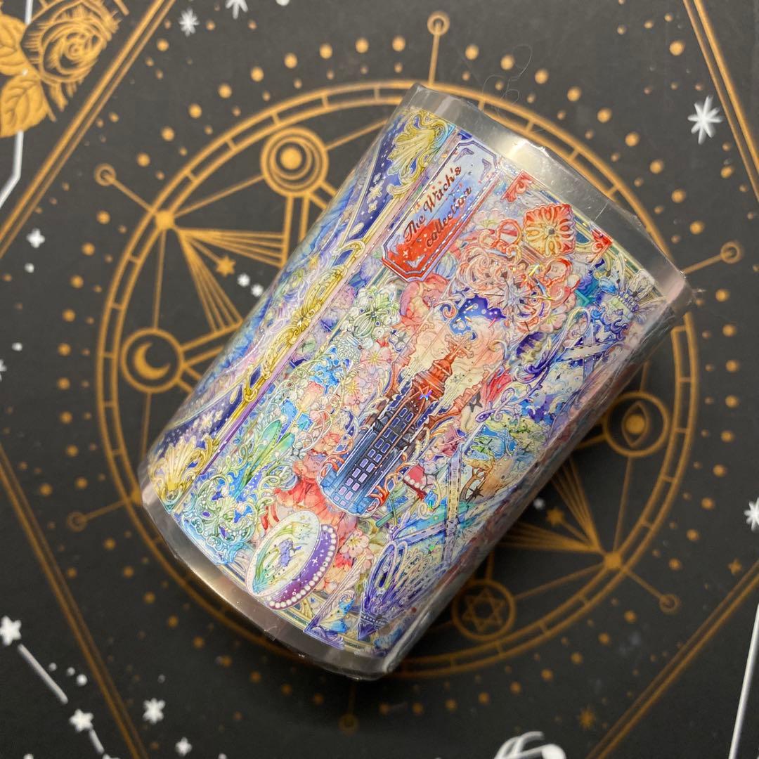 【S】海外　10m巻　貝殻光マスキングテープ　お花系/古風系/装飾系