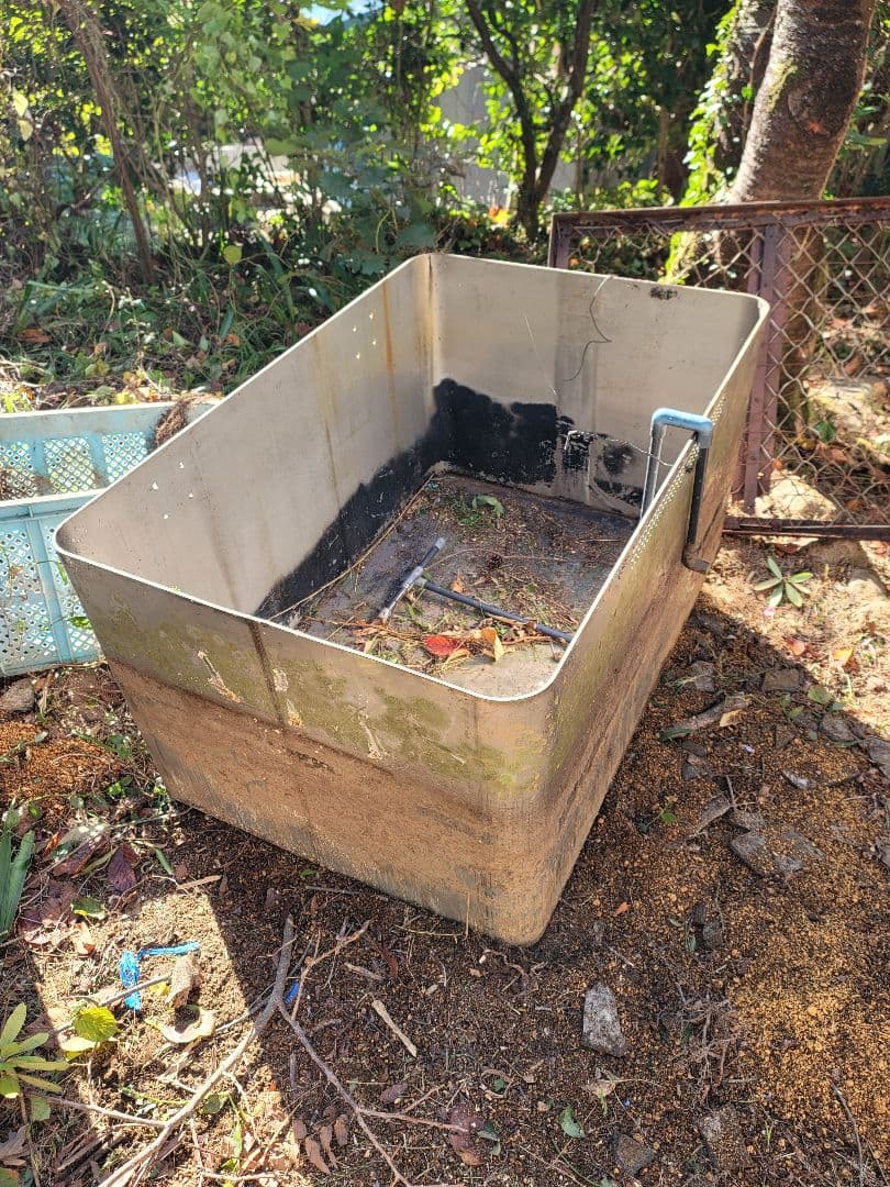 大型ステンレス水槽 排水口付き