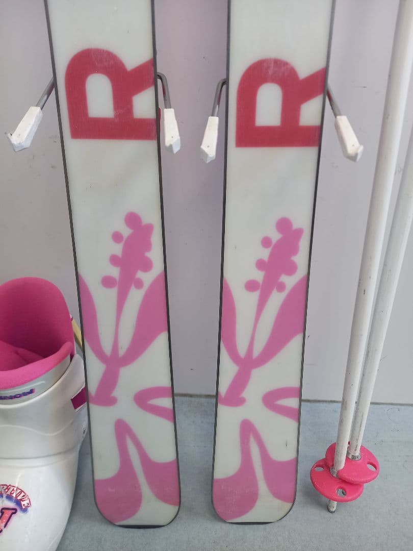 ROXY ジュニアスキーセット 板120cm ブーツ白19～20cm.黒21cm